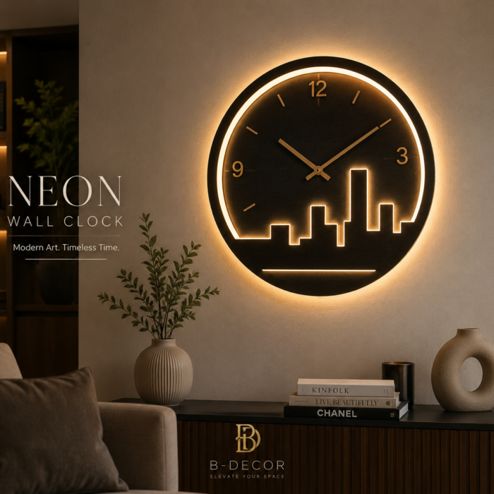 Neon Wall Clock